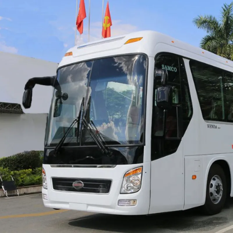 vietnamtour Singaporean family enjoying scenic Vietnam tour with Hire 16 seater van Vietnam service.